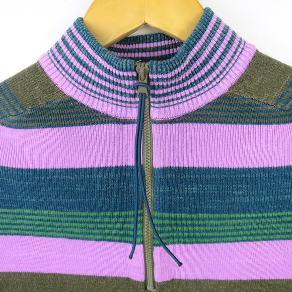 Free People Mock Neck Striped Crop Knit Top Size XS - Picture 7 of 12